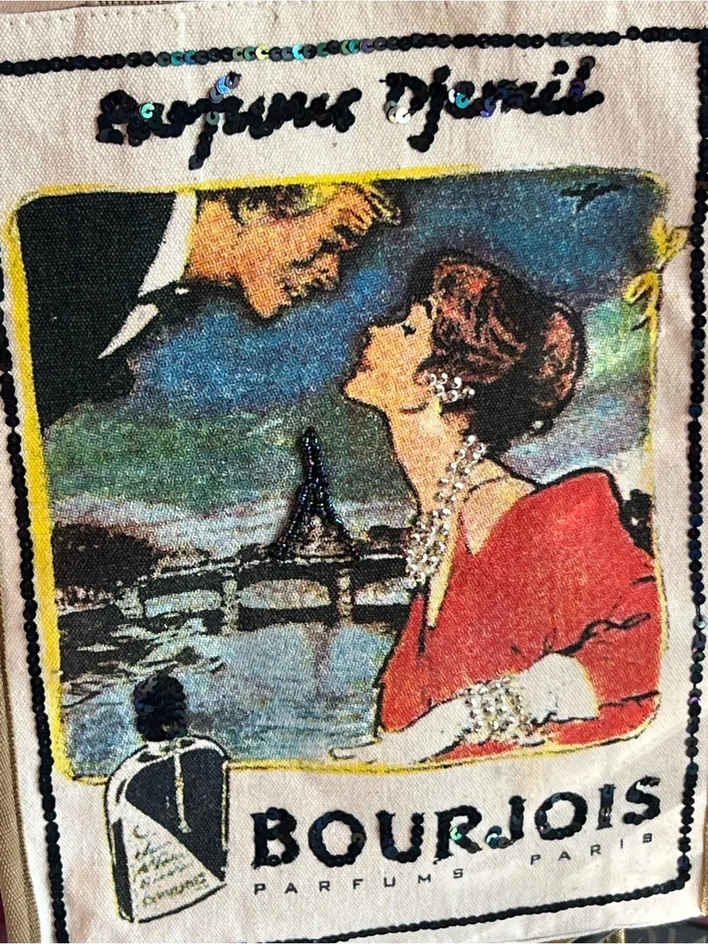 Vintage  Bourgeois Parfums, Paris canvas Graphic tote bag